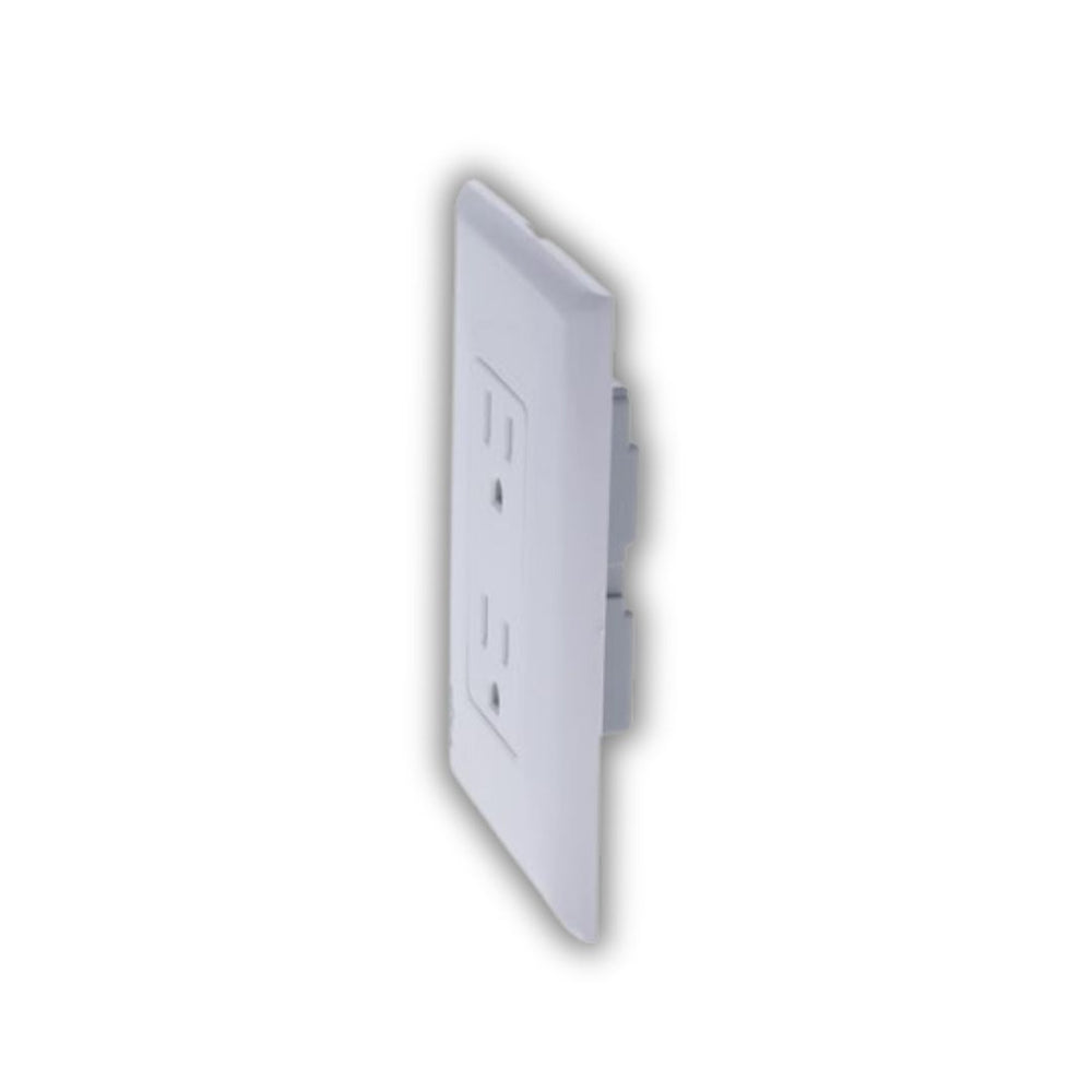 TOMA CORRIENTE DOBLE P/T BLANCO FUGA