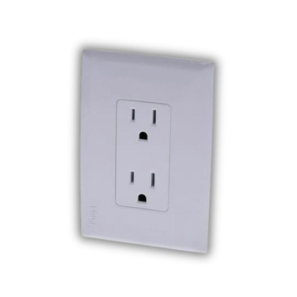 TOMA CORRIENTE DOBLE P/T BLANCO FUGA