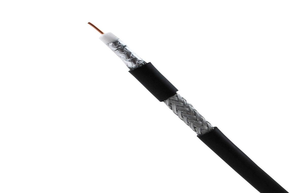 CABLE COAXIAL RG 6 MALLA 90% NEGRO