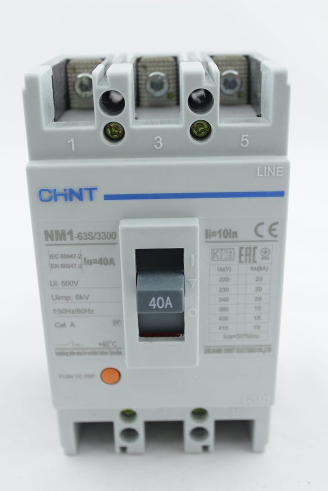 BREAKER INDUSTRIAL CHINT TORNILLO 3X40A 415V 15KA/415V