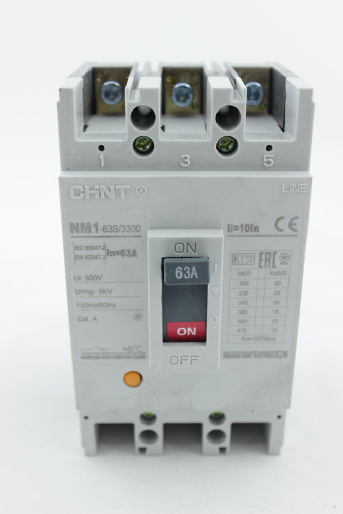 BREAKER INDUSTRIAL CHINT TORNILLO 3X63A 415V 15KA/415V