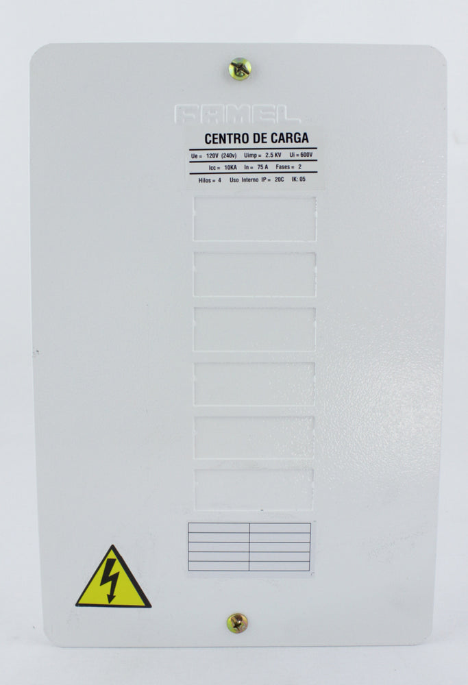TABLERO 6 CTOS MONOFASICO-4 HILOS (F6CM-4H) FAMEL 75A