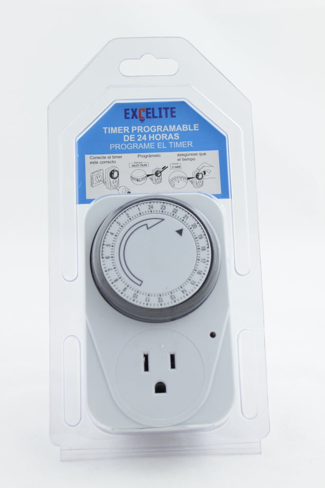 PROGRAMADOR TIMER MECANICO BLANCO 24 HORAS 1 SALIDA ( 20902