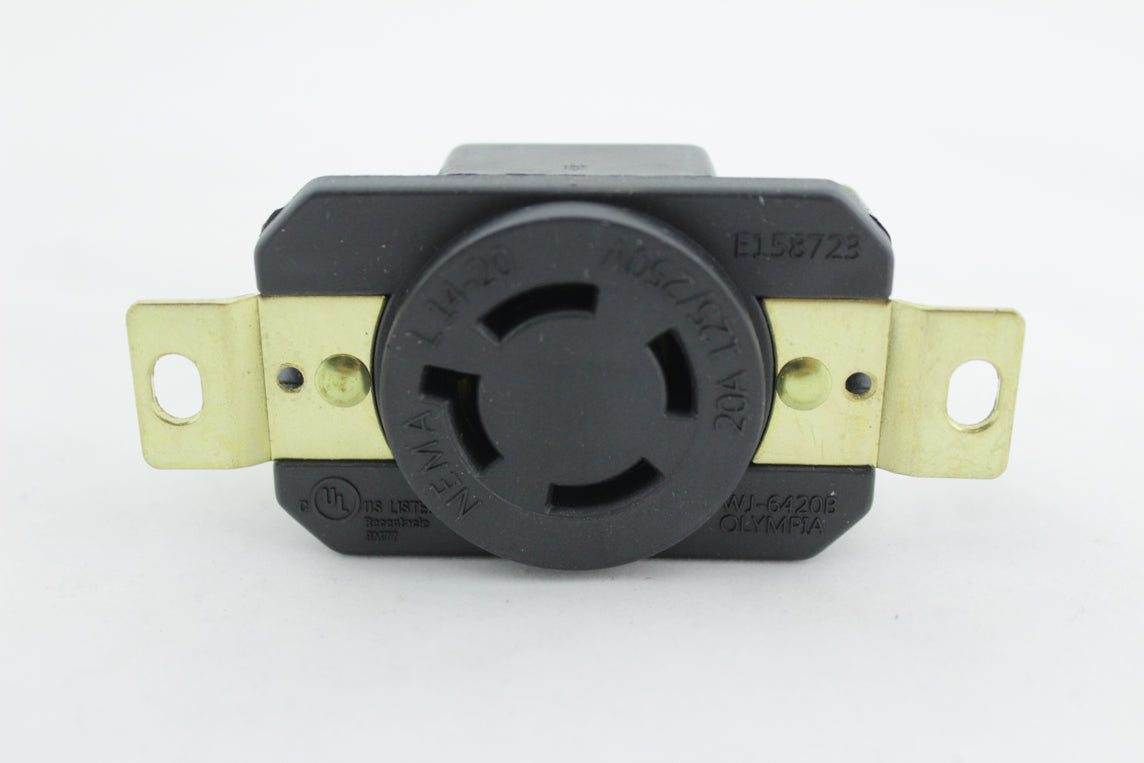 TOMA SEGURIDAD INCRUSTAR 20A 3P+T 250 VAC NEMA L14-20