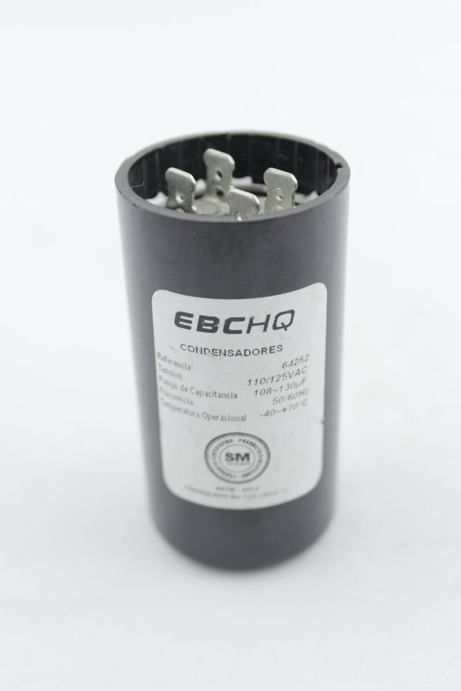 CONDENSADOR ARRANQUE MOTOR 108-130UF 110/125VAC UL