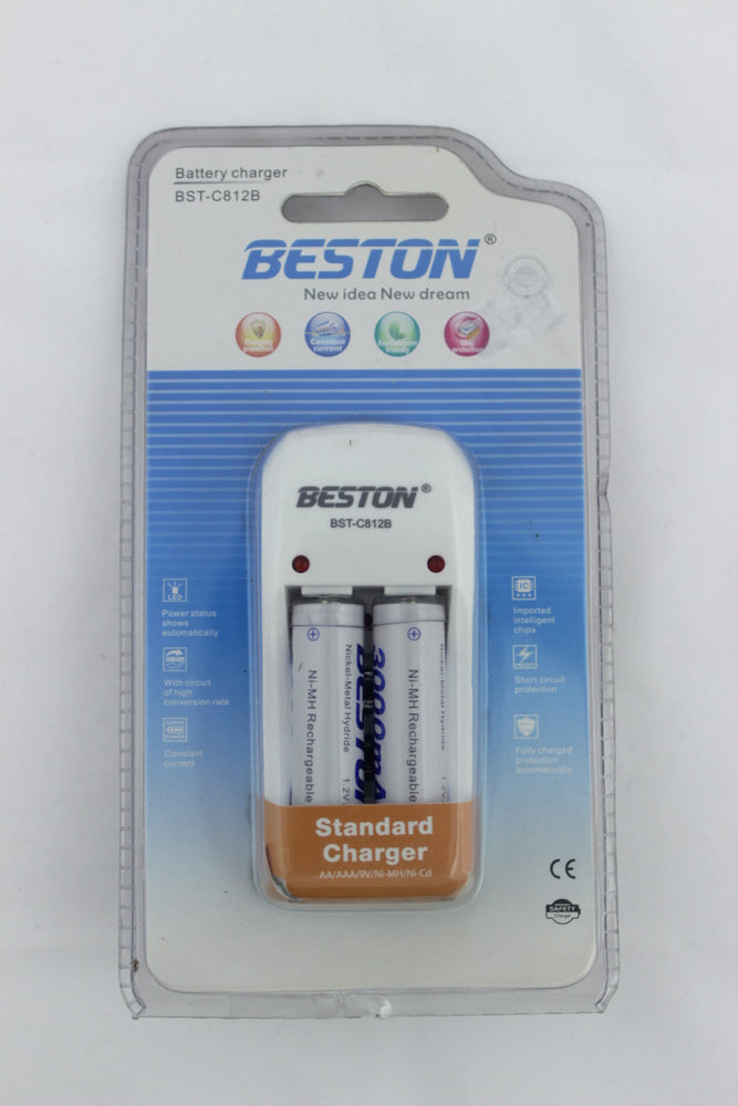 CARGADOR  BESTON  INCLUYE PILA 9 V