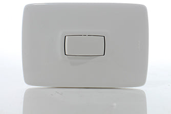 PULSADOR SENCILLO TIMBRE ARQUEA BLANCA